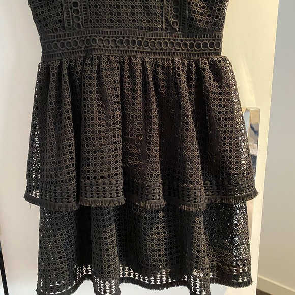 WHISTLES | Gorgeous Black Lace Dress - Picture 4 of 7